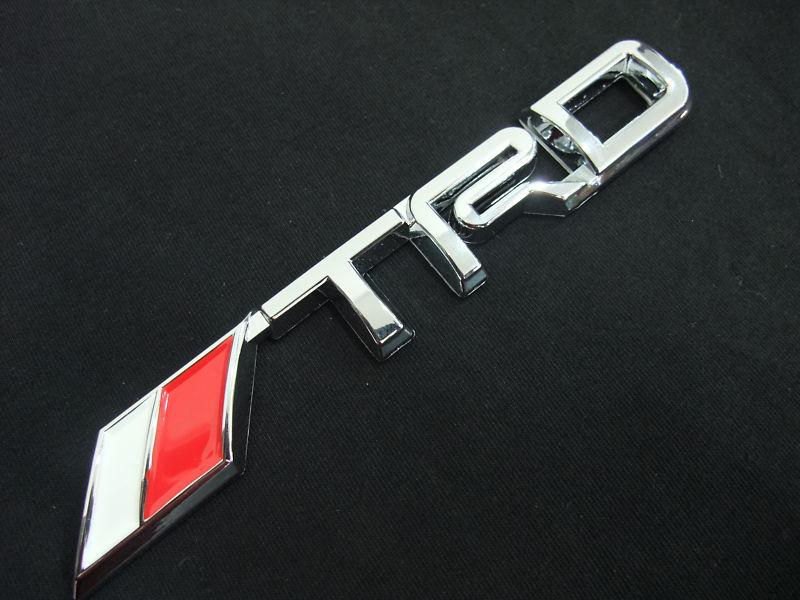 Toyota trd chrome emblem trunk badge 3d 