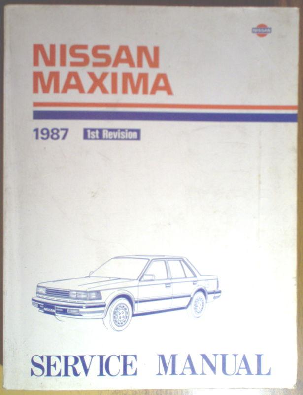 1987 nissan maxima service shop repair manual 87 oem  
