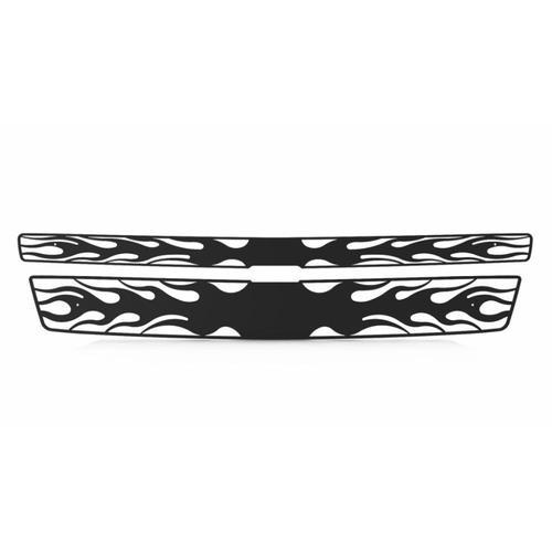 Chevy tahoe 07-13 except hybrid horizontal flame black powdercoat grill insert