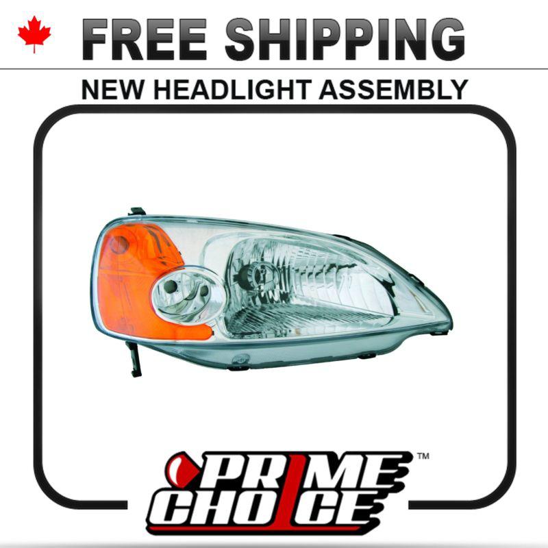 Prime choice new right passenger side headlamp headlight assembly replacement rh