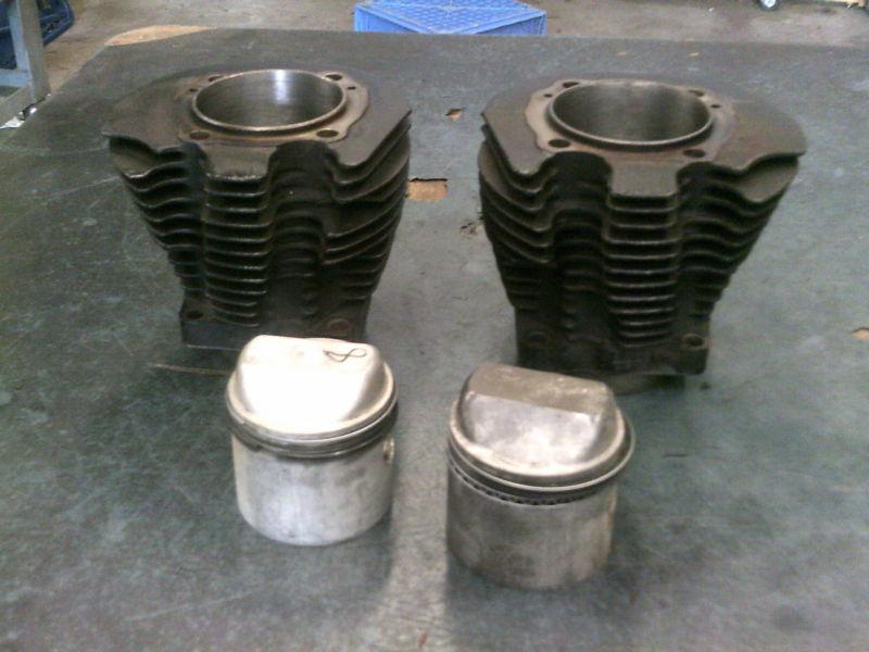 74-85 hd xl xlh sportster ironhead engine parts std cylinders  w pistons & rings