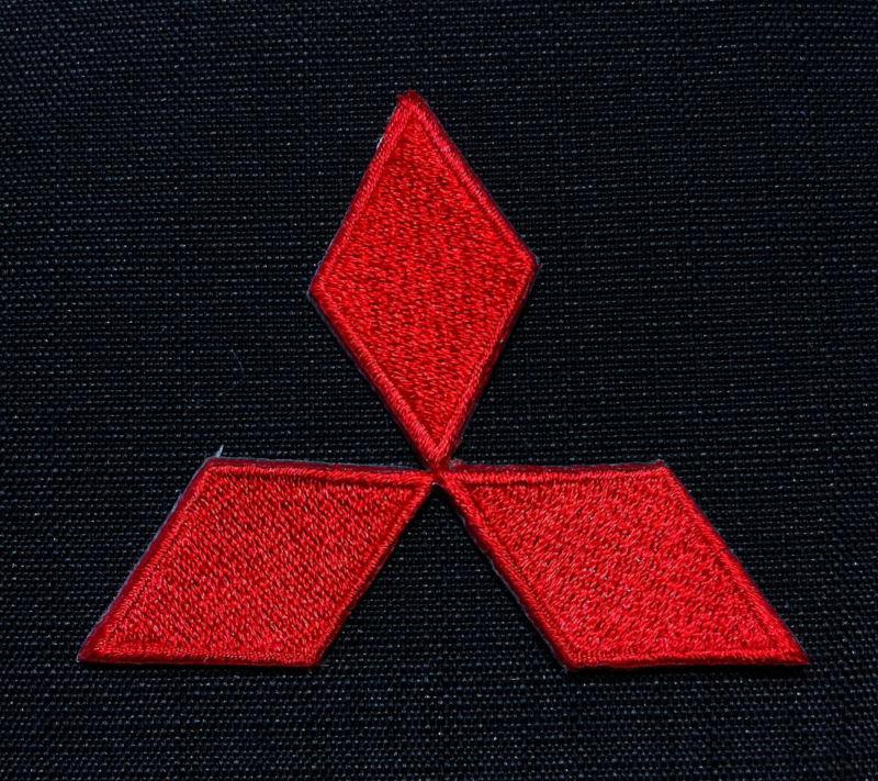 Mitsubishi embroidered patch iron on badge car motor logo auto racing race rally
