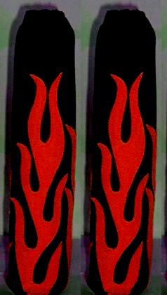 Rzr razor ranger polaris  4 flame shock covers black/red #1tg