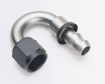 Mr. gasket push-on hose fitting -12 an socketless barb female 180 degree p18012