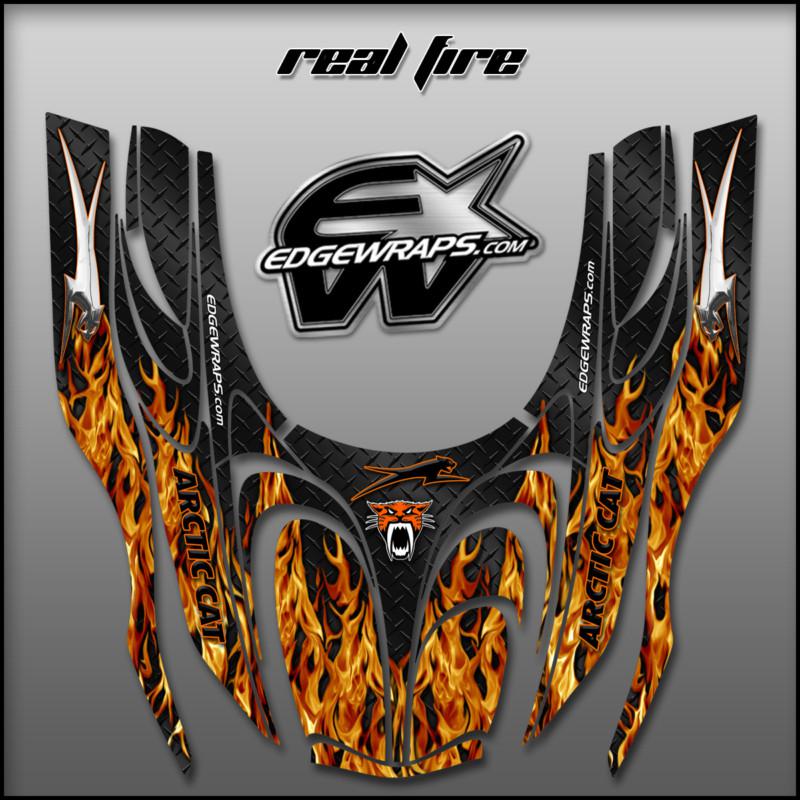 New arctic cat zr 600, 500  fits 01-05 snowmobile graphics - real fire