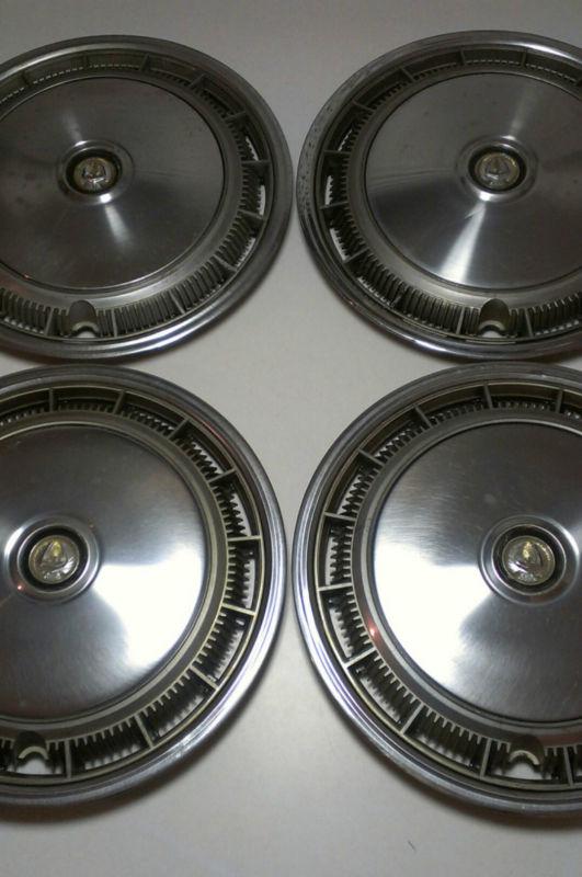 Genuine set oem mopar 15" inch hubcaps chrysler imperial premier no reserve!!!! 