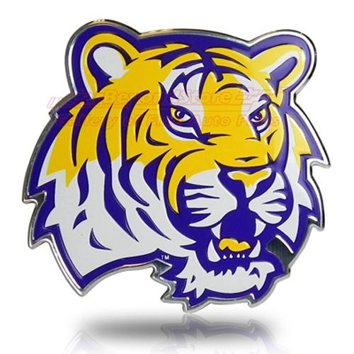 Louisiana state university aluminum color auto emblem, 3d look, licensed + gift