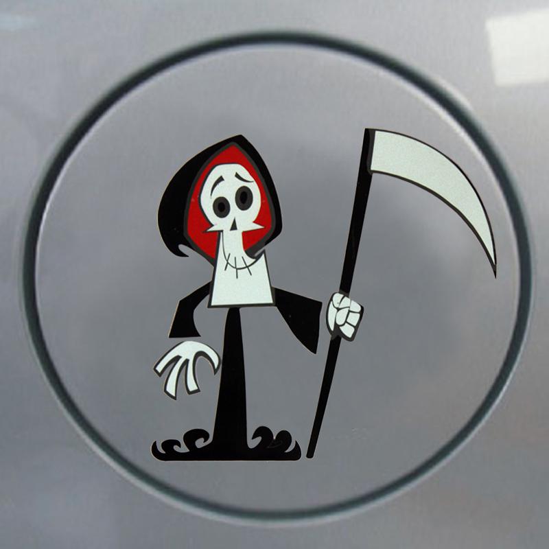 Wow~ the final destination skull stickers fuel tank cap decal reflective warning