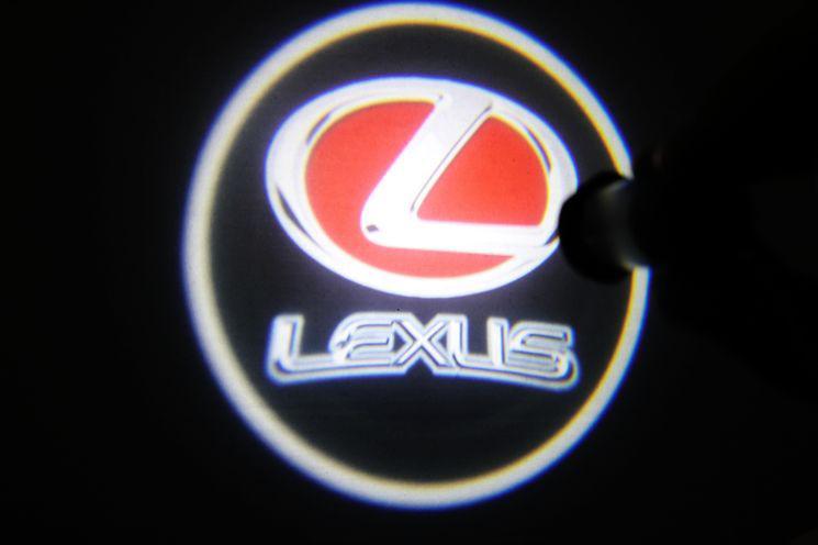 2x lexus ghost shadow led car door logo led laser  welcome projector light 5w