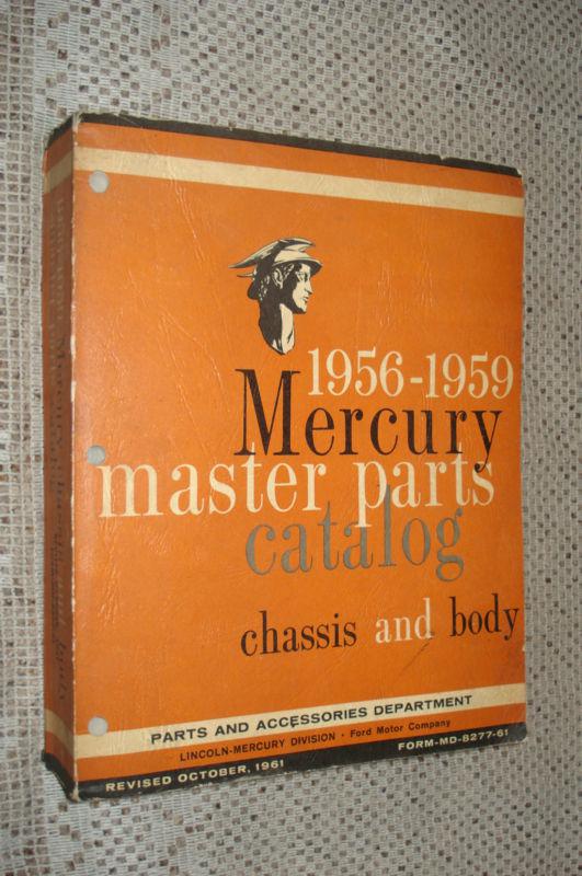 1956-1959 mercury parts catalog original book rare parts number's 1957 1958 