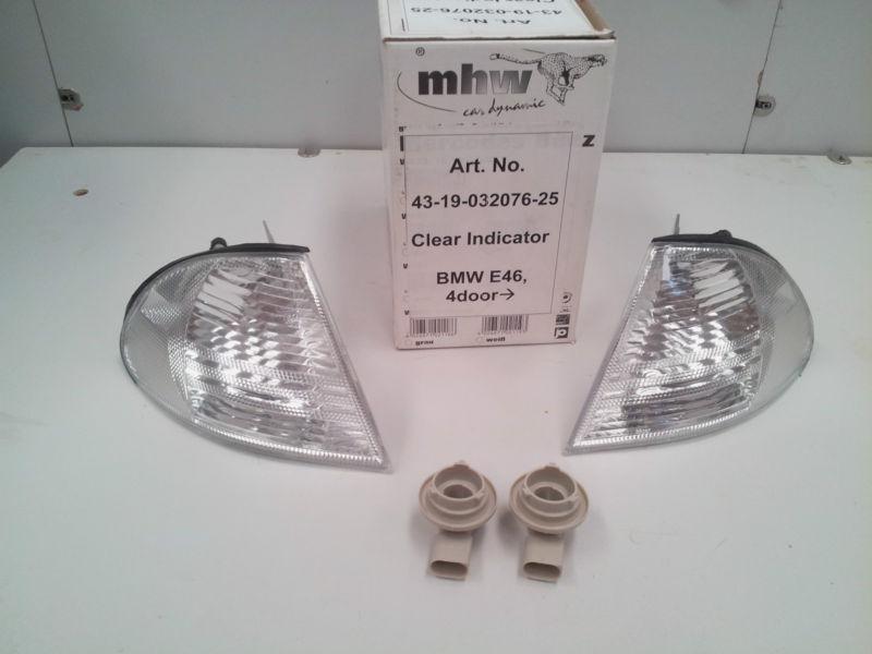 Find Clear Indicator Corner Turn Lights for BMW E46 3series, 4door