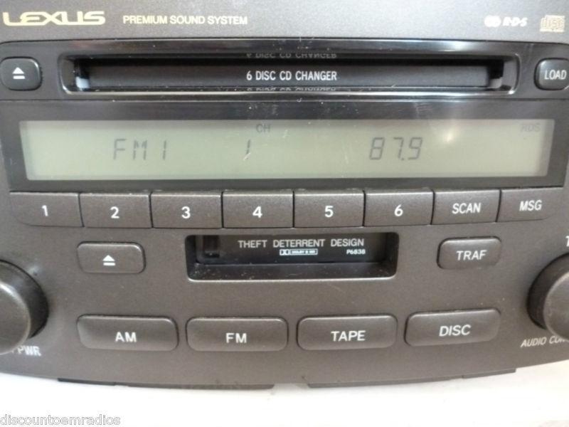 Find 03 04 LEXUS ES330 ES300 Radio 6 Disc Changer CD Player P6838 86120