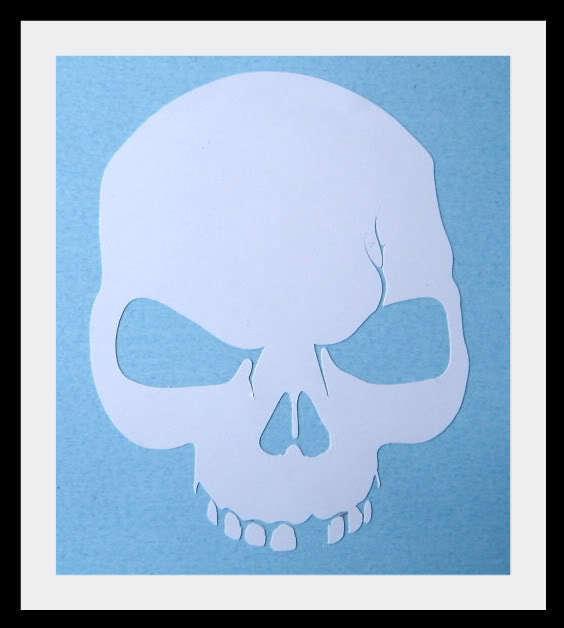 Old skull white  3m vinyl decal sticker graphic new