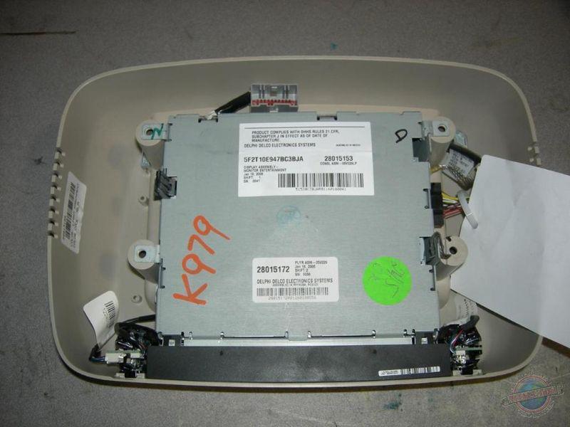 Info screen monterey 578606 06 07 dvd player and monitor roof mnt