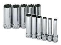 Sk 1350 11 piece 12 point deep socket set 1/4" drive