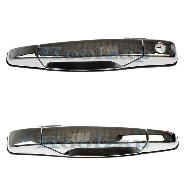 Chevy/gmc pickup truck chrome front outside outer door handles pair left + right