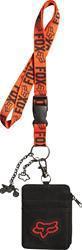 Fox racing conquer lanyard & i.d holder orange/black #06989-104-ns free shipping