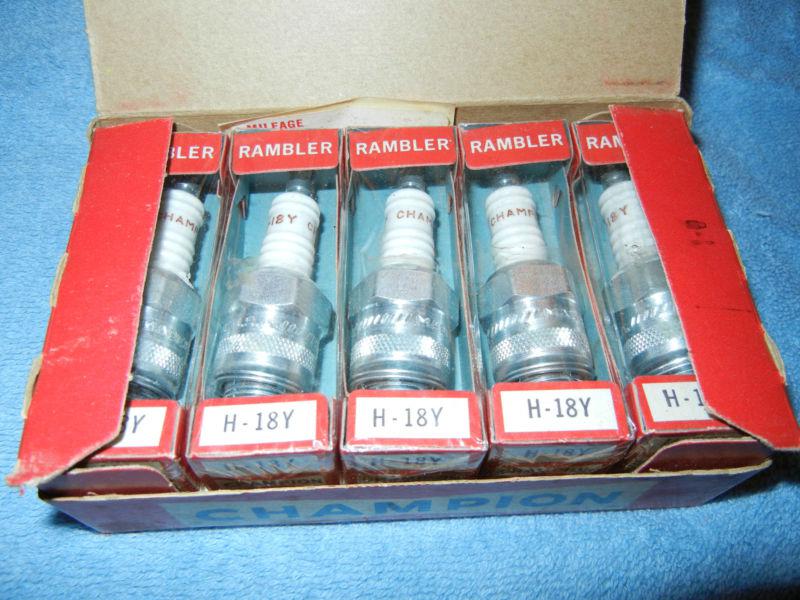 Vintage rare champion h-18y rambler spark plugs