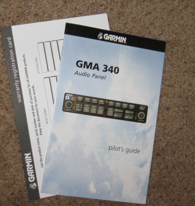 GARMIN GMA 340 AUDIO PANEL PILOTS GUIDE AIRCRAFT AVIONICS, US $19.95, image 2