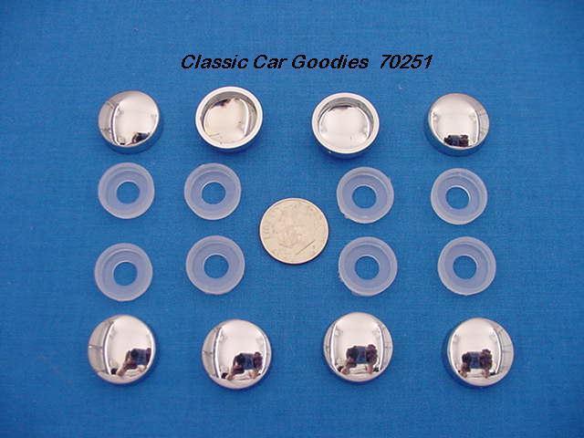 License plate bolt chrome covers (8) 1/4" new!!!