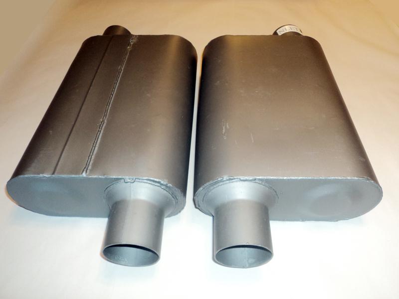 NEW PERFORMANCE 2 CHAMBER MUFFLERS 40 SERIES PAIR 2.5