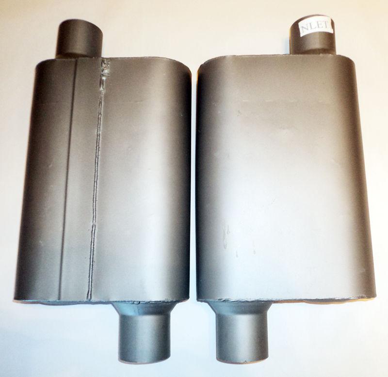 NEW PERFORMANCE 2 CHAMBER MUFFLERS 40 SERIES PAIR 2.5