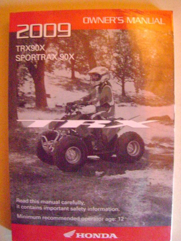Honda trx90x sportrax 90x atv owner's/operator's manual '09