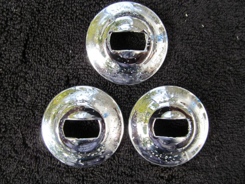 Mercedes ponton l/3 chrome interior door handle escutcheons w120 w121 180 190 sl