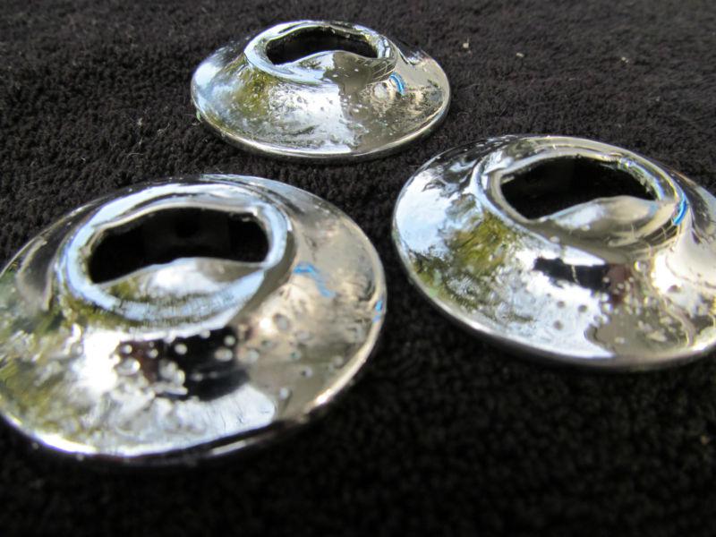 MERCEDES PONTON L/3 CHROME INTERIOR DOOR HANDLE ESCUTCHEONS W120 W121 180 190 sl, US $19.95, image 2