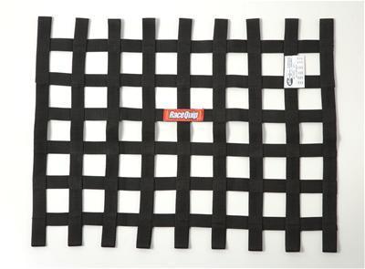 Racequip 725005 ribbon window net black rectangle 24" x 18" sfi 27.1 each