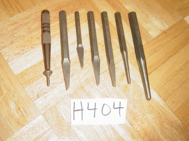 Mac tools 7 piece flat cape, gouge, diamond point, center punch chisel set 