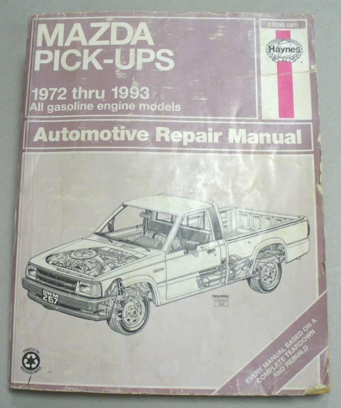 Haynes repair manual mazda pick-ups 1972-1993