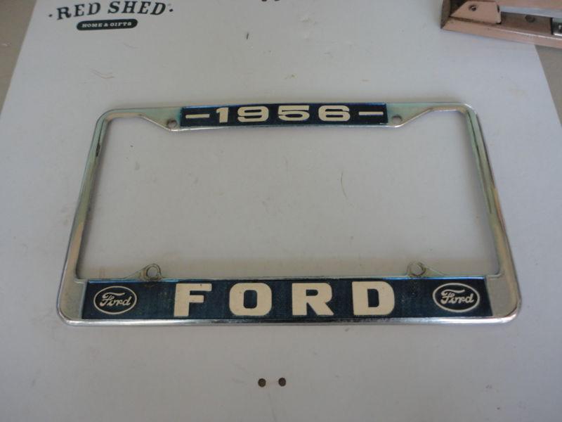 1956 ford  metal license plate frame