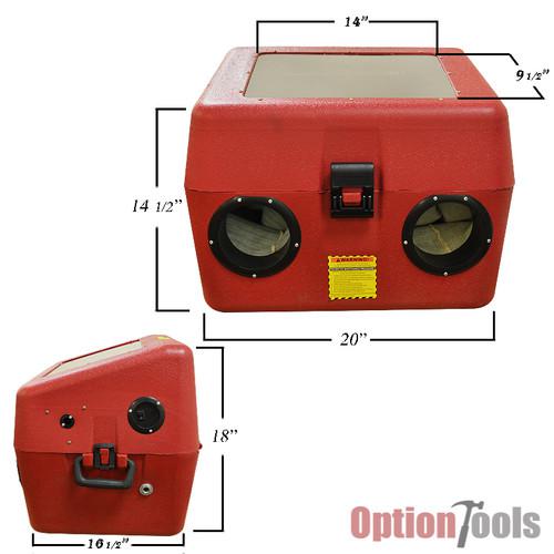 Portable 15 Gallon Abrasive Sandblaster Cabinet PVC Air Blast Gun/Hose 4 Nozzles, US $89.90, image 4