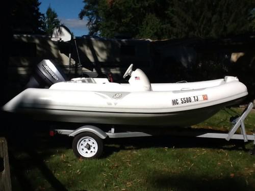 2004 mercury amanzi 380 inflatable boat & 50hp johnson