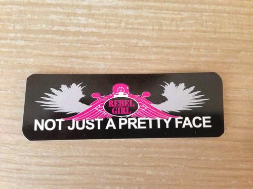 Not just a pretty face motorcycle sticker