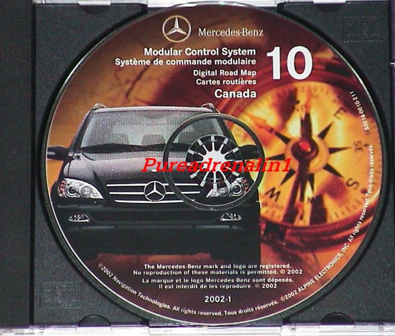 2000 01 2002 mercedes m class ml ml320 ml430 ml55 amg map disc cd 10 canada