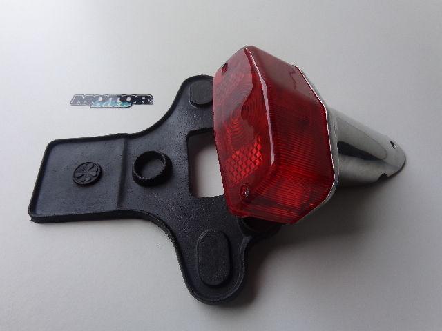 Rear light with rubber and aluminum support for 6 days ossa enduro.
