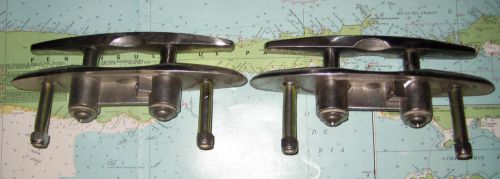 One pair of 8" mastercraft stainless steel pop-up cleats