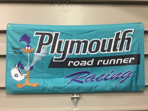 Plymouth road runner flag ~ mopar charger v8 hemi muscle car superbird f body v6