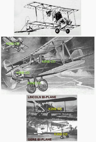 Whing ding biplane, powell ph racer, lincoln and gere biplanes all on one cd !!