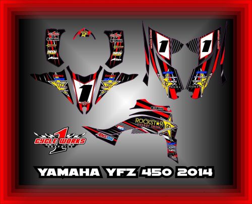 Yamaha yfz 450 2014 and up  semi custom graphics kit prime