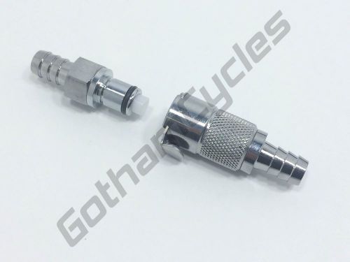 Snowmobile 3/8" gas petrol fuel in-line hose metal quick release coupling