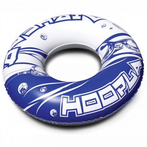 Airhead hoopla inflatable single person lounge float blue/white (ahho-1)