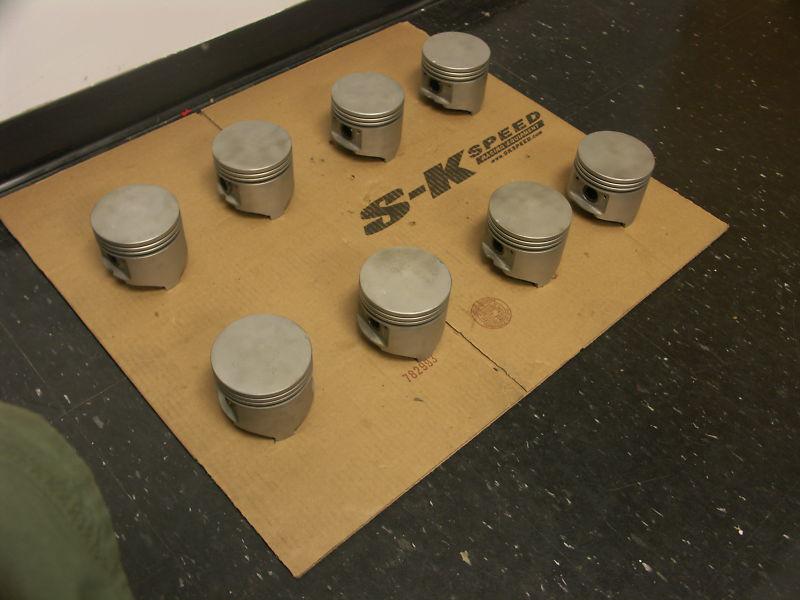 Used (8) cast pistons big block mopar 383 4.280" .030" over -flat top