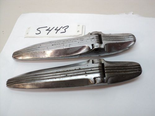 1937 ford deluxe humpback sedan chrome trunk strap hinges 37