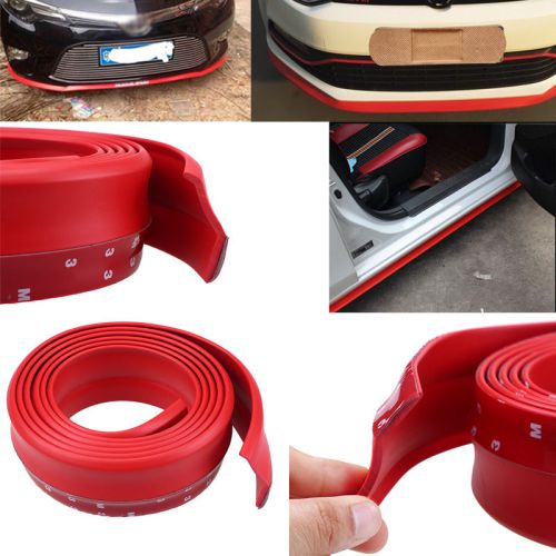 Sell 2.5M Red Car Front Bumper Quick Lip Splitter Body Spoiler Skirt Rubber Protector in