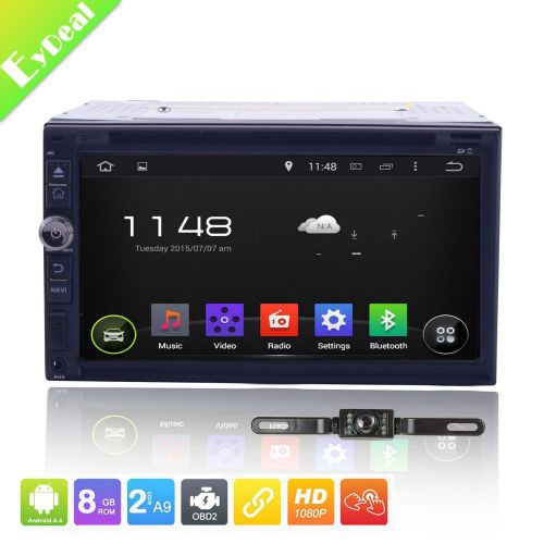 Android 4.4 3g wifi 7" double 2 din car radio stereo dvd player gps navi+camera