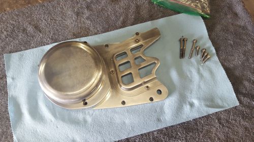 Banshee polished billet stator cover with stainless mounting bolts