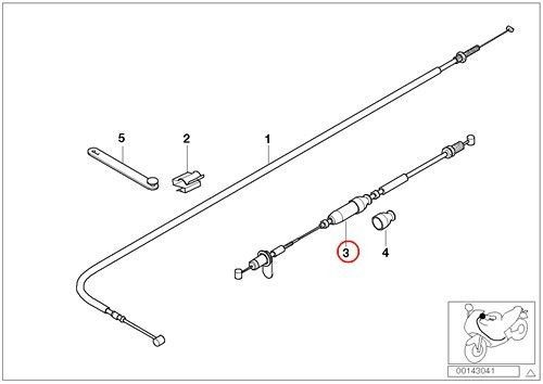 Bmw genuine motorcycle bowden cables connector accelerator cable k41 32737688776